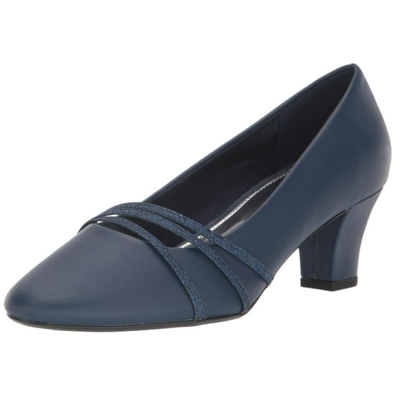 Easy Street Cristiny Women's Pumps Color: Navy Satin Size: 8.5