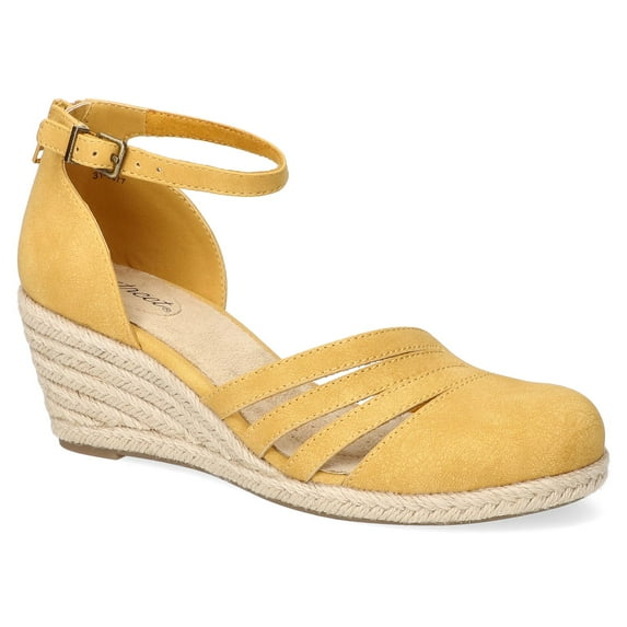 Easy Street Daytona Espadrille Women's Wedge Sandals Color: Yellow Size: 10