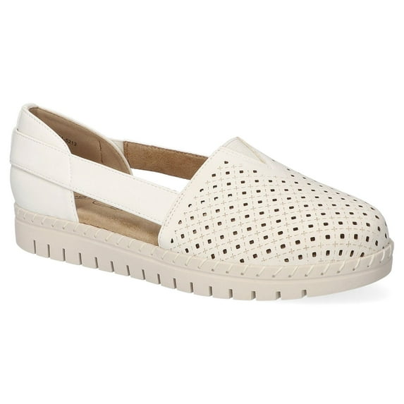 Easy Street Fedra Women's Slingback Comfort Flats Color: White Size: 8.5