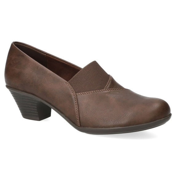 Easy Street Fondly Women's Block Heel Comfort Shooties Color: Brown Size: 11