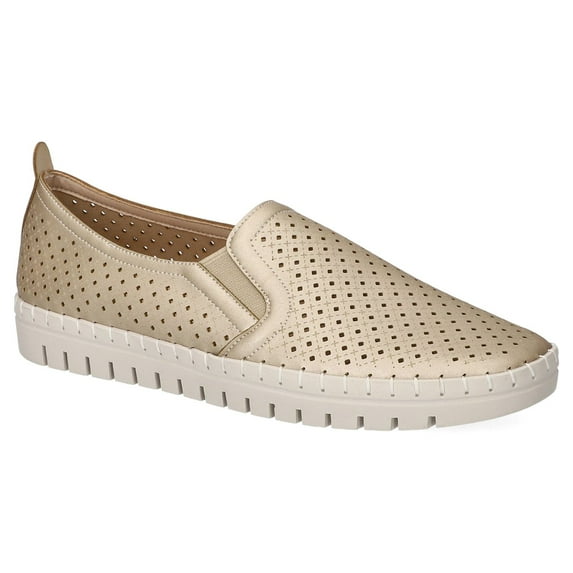 Easy Street Fresh Women's Slip-On Sneakers Color: Champagne Size: 8.5