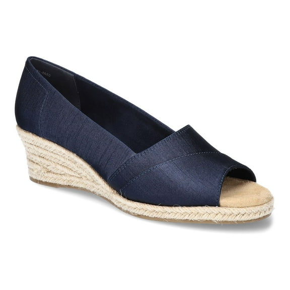 Easy Street Jasper Women's Wedge Sandals Color: Navy Thai Silk Size: 9.5