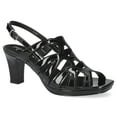 thumbnail image 1 of Easy Street Jetty Women's Slingback Heeled Platform Sandals Color: Black Patent Size: 9 WIDE, 1 of 4