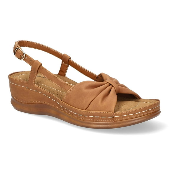 Easy Street Jupiter Women's Slingback Comfort Sandals Color: Tan Size: 10