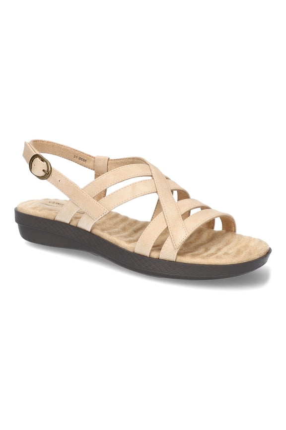 Lobo Women's Strappy Slingback Sandals Color: Sand Size: 8