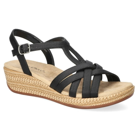 Easy Street Lua Women's Wedge Sandals Color: Black Size: 10