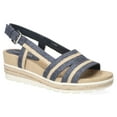 thumbnail image 1 of Easy Street Mel Slingback Women's Wedge Sandals Color: Jeans Size: 9, 1 of 4