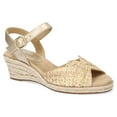 thumbnail image 1 of Easy Street Miramar Women's Espadrille Wedge Sandals Color: Metallic Woven Ombre Size: 10 WIDE, 1 of 4