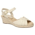 thumbnail image 1 of Easy Street Miramar Women's Espadrille Wedge Sandals Color: Natural Size: 8 WIDE, 1 of 4