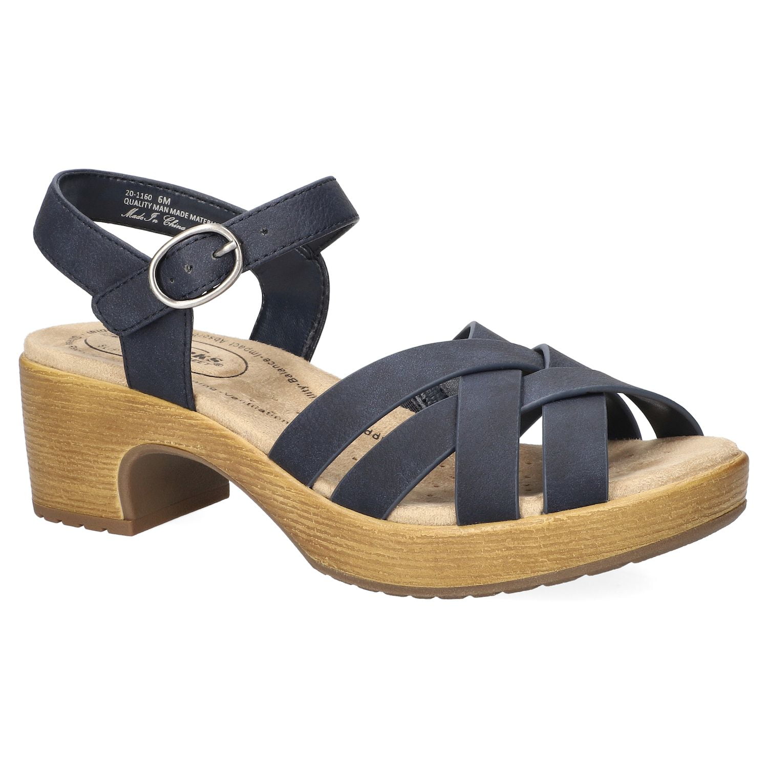 Easy Street Miyah Women's Slip-Resistant Heeled Sandals Color: Navy ...