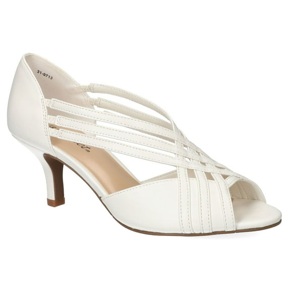 Easy Street Oceana Women's Dress Pumps Color: White Size: 8 WIDE