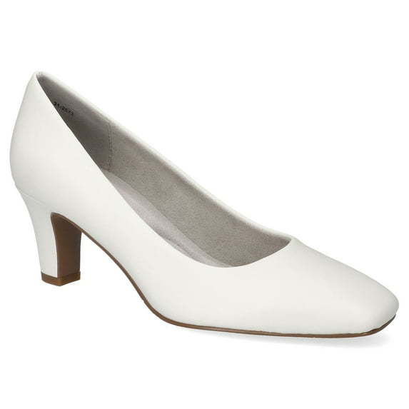 Easy Street Poet Women's Square Toe Pumps Color: White Size: 8