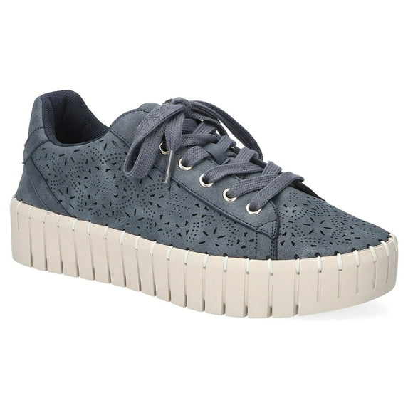 Easy Street Retta Women's Comfort Platform Sneakers Color: Navy Size: 8.5