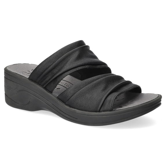 Easy Street Seeker So Lite Women's Wedge Sandals Color: Black Size: 8 WIDE