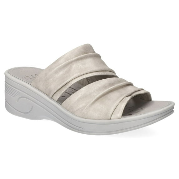 Easy Street Seeker So Lite Women's Wedge Sandals Color: Silver Size: 6.5