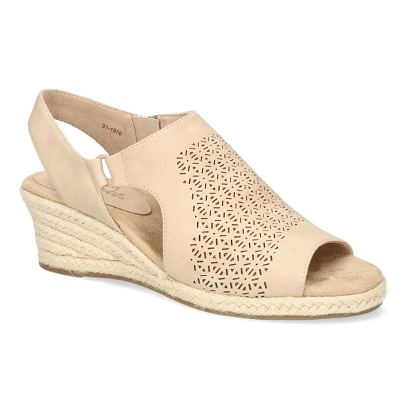 Easy Street Serena Women's Espadrille Wedge Sandals Color: Sand Size: 11