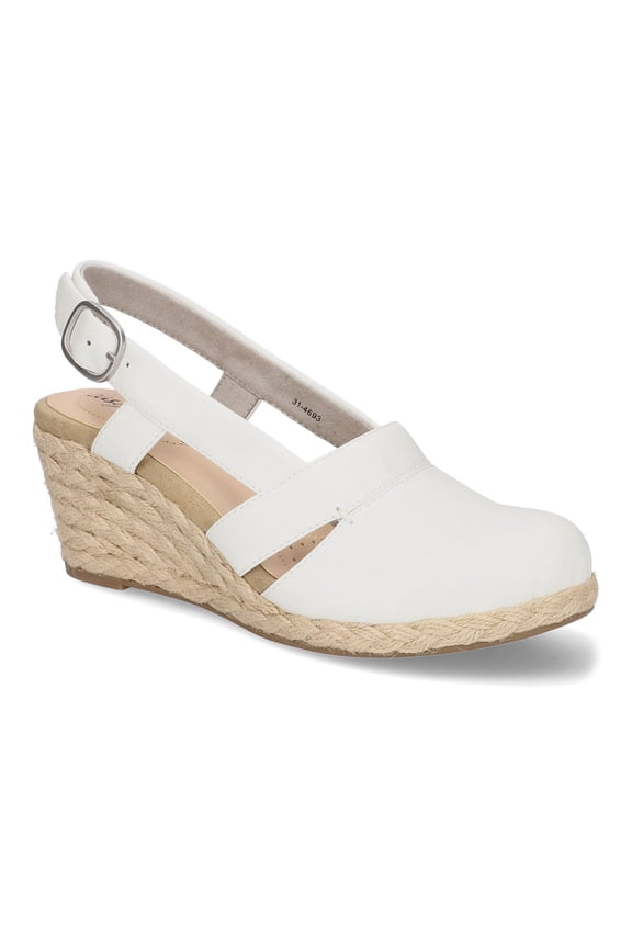 Stargaze Women's Espadrille Wedge Sandals Color: White Size: 9 WIDE