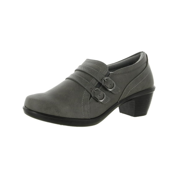 Easy Street Womens Stroll Faux Leather Snake Print Loafers