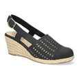 thumbnail image 1 of Easy Street Taffy Women's Slingback Espadrille Wedges Color: Black Size: 9 WIDE, 1 of 4