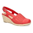 thumbnail image 1 of Easy Street Taffy Women's Slingback Espadrille Wedges Color: Red Size: 9, 1 of 4