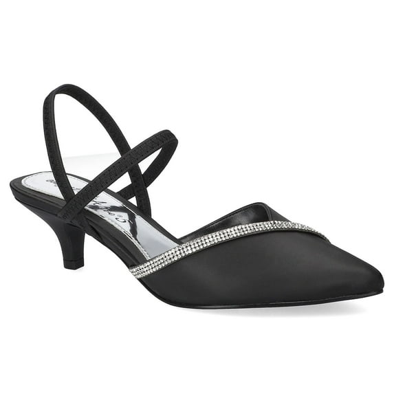 Easy Street Unna Women's Heels Color: Black Satin W Stone Size: 8.5