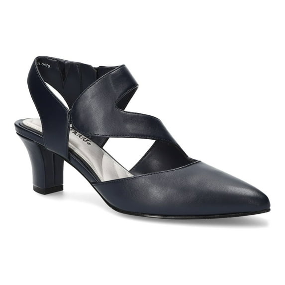 Easy Street Venue Women's Asymmetrical High Heels Color: Navy Size: 8.5