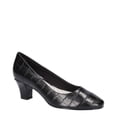thumbnail image 1 of Ballari by Easy Street Women's Block Heel Pumps Color: Black Croco Size: 7, 1 of 6