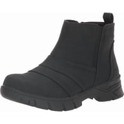 Easy Street Women's Boots Zipper Ankle Boots, Chunky Sole Black