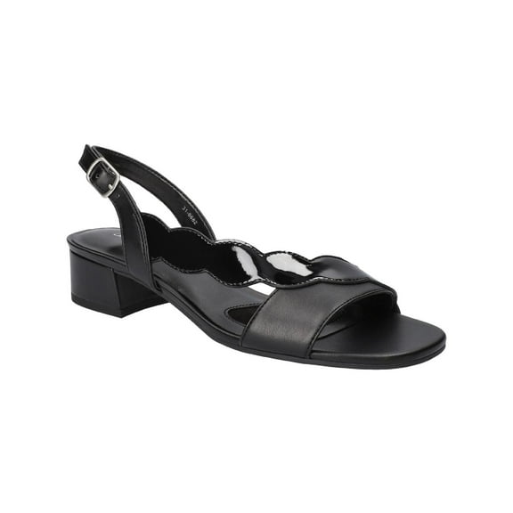 Easy Street Women's Chantell Block Heel Sandal Heeled, Black, 8 Wide