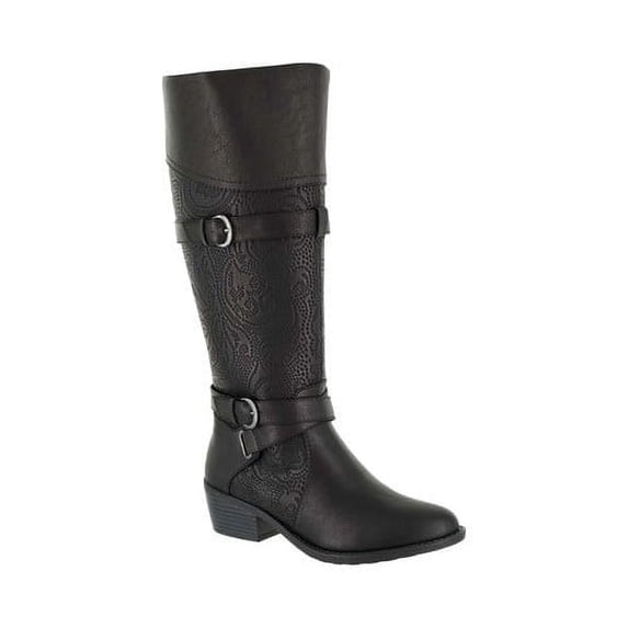 Easy Street Women's Kelsa Plus Wide Calf Boot W Black Size 9 W -
