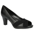 thumbnail image 1 of Easy Street Women's Lavish Platform Peep Toe Pumps Color: Black Size: 7 WIDE, 1 of 4