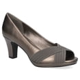 thumbnail image 1 of Easy Street Women's Lavish Platform Peep Toe Pumps Color: Pewter Size: 10 WIDE, 1 of 4