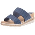 thumbnail image 1 of Easy Street Women's Maryann Wedge Sandal, Denim Croco, 9 X-Wide, 1 of 1