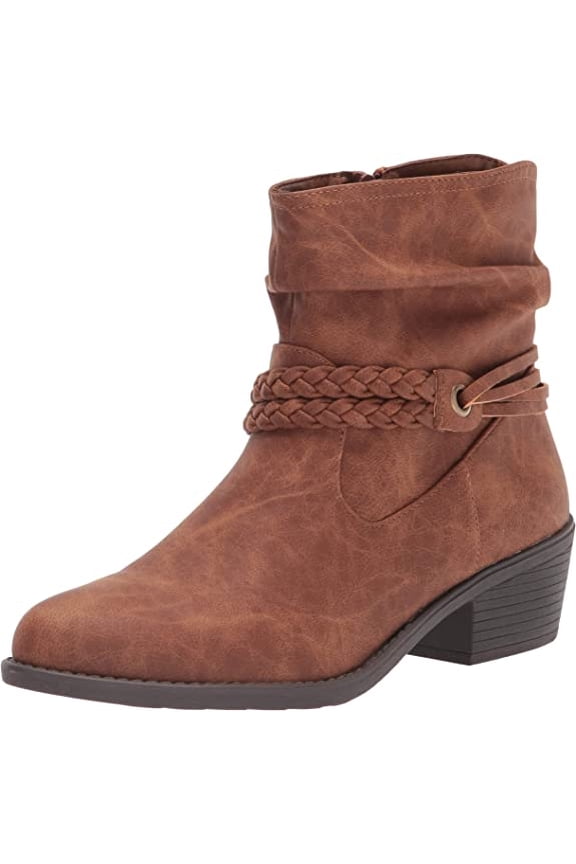 Women's Shire Braid Bootie Ankle Boot, Tan Burnished, 7.5