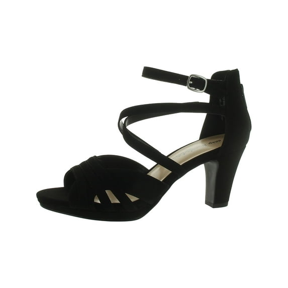 Easy Street Womens CRISSA Cushioned Footbed Faux Suede Strappy Sandals