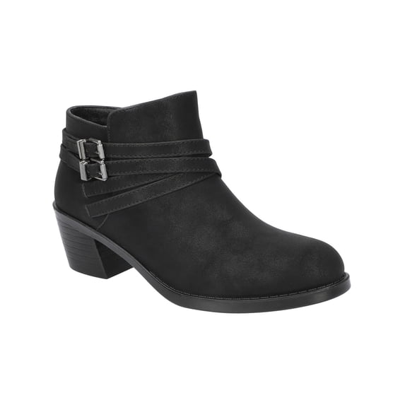 Easy Street Womens KORY Laceless Faux Leather Ankle Boots