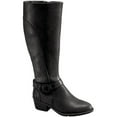 thumbnail image 1 of Easy Street Womens Luella Embossed Knee-High Boots Black 10 Wide (C,D,W), 1 of 3