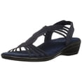 thumbnail image 1 of Easy Street Womens Natara Slingback Wedge Sandals (Navy, 9M), 1 of 5