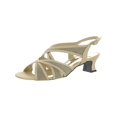 thumbnail image 1 of Easy Street Tristen Women's Dress Sandals Color: Gold Satin Size: 7.5, 1 of 3