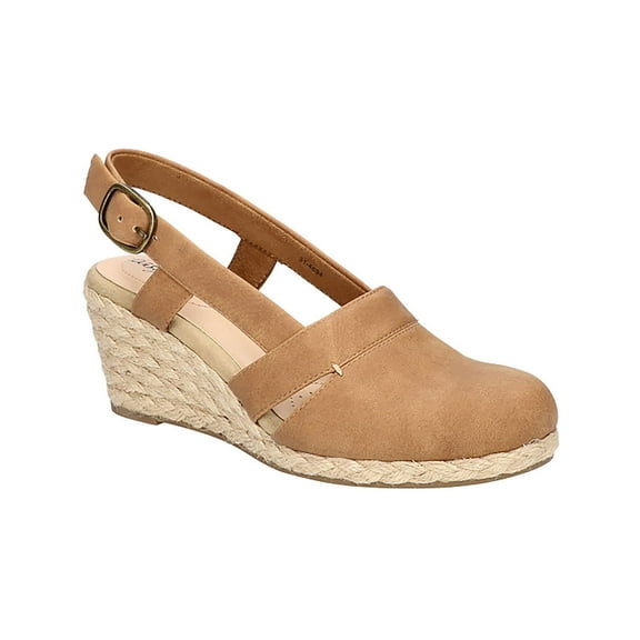 Easy Street Womens Stargaze Slingback Casual Wedge Heels