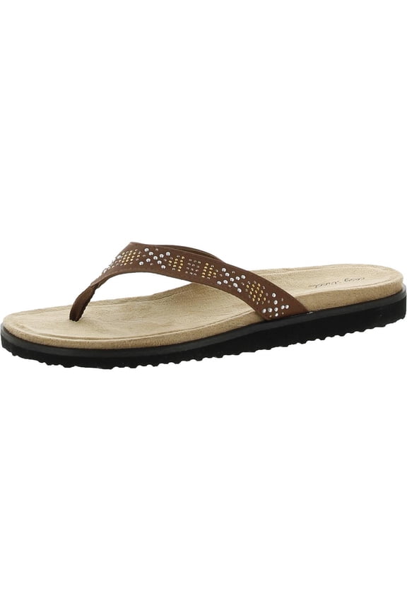 Womens Stevie Printed Open Toe Thong Sandals