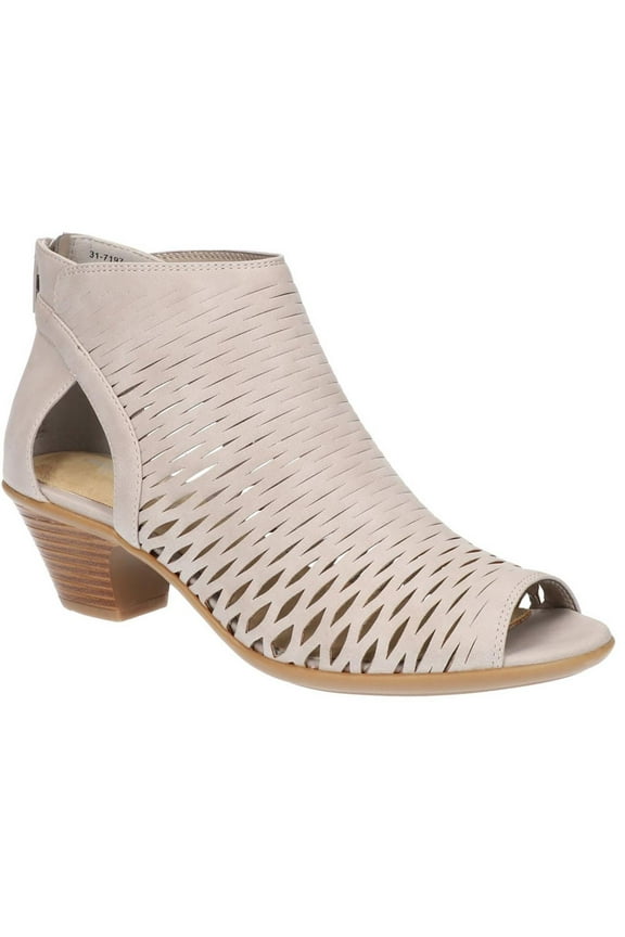 Womens Sunrise Faux Suede Cut-Out Booties