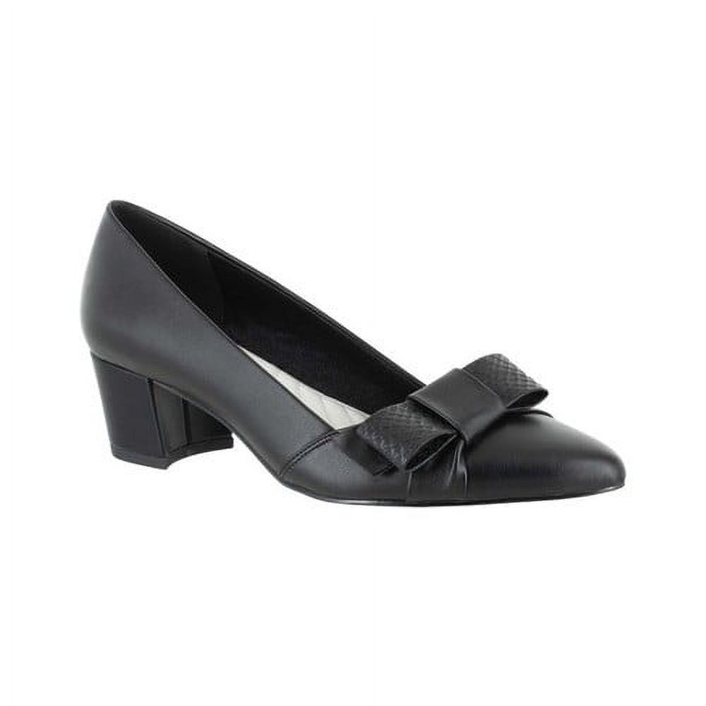 Easy Street Womens Triana Leather Block Heel Dress Pumps
