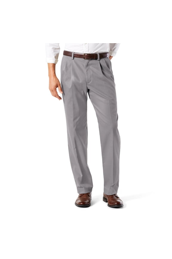Easy Stretch Khakis, Pleated, Classic Fit