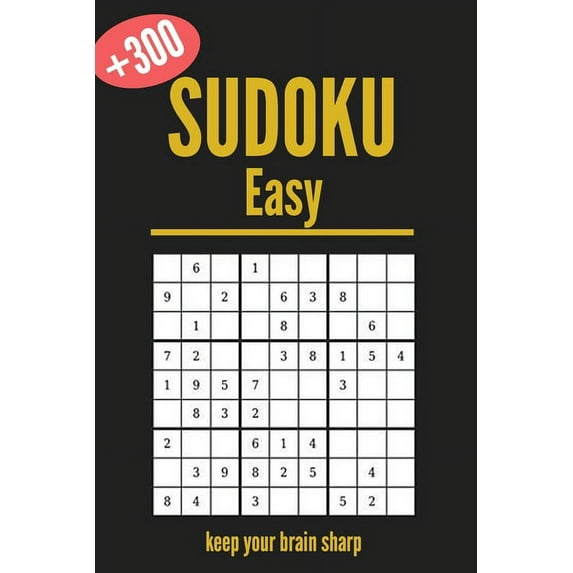 Easy Sudoku: more than 300 sudoku puzzle with solution, (Paperback)