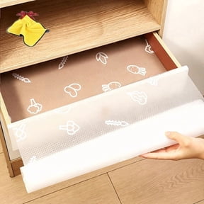 Easy Tear Perforated Drawer Liner Kitchen, No Cut Shelf Liners for Drawers Tearable, Waterproof Shelf Paper & Drawers Liner Non Adhesive, Easy to Use, for Refrigerator/Shelves
