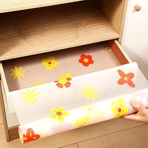 Easy Tear Perforated Drawer Liner Kitchen, No Cut Shelf Liners for Drawers Tearable, Waterproof Shelf Paper & Drawers Liner Non Adhesive, Easy to Use, for Refrigerator/Shelves