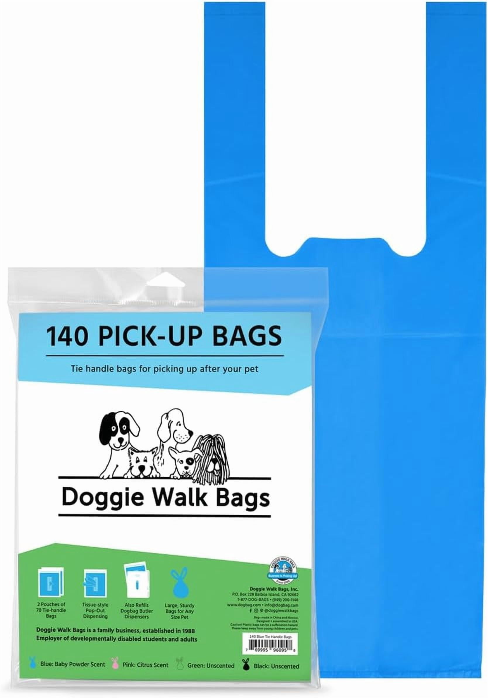 Easy-Tie Handle Dog Poop Bag, Extra Large Strong Doggy Waste Bags, Scented Easy Dispensing and Leak Proof Poo Bags
