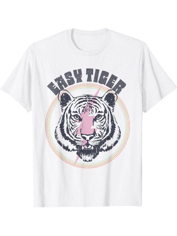 Easy Tiger Face Retro 70s 80s Vintage T-Shirt, Unisex T-Shirt
