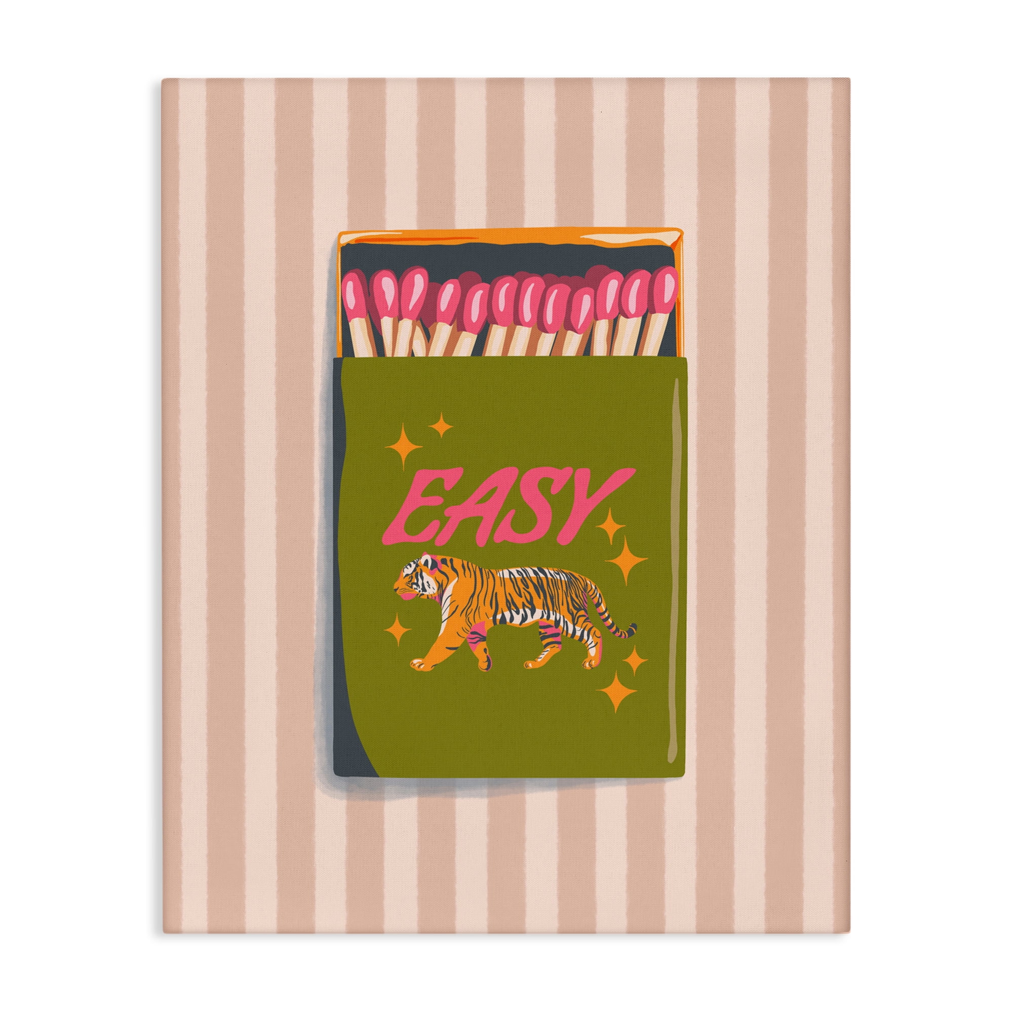 Easy Tiger Retro Matches Canvas Wall Art, design by Elyse Anastacia